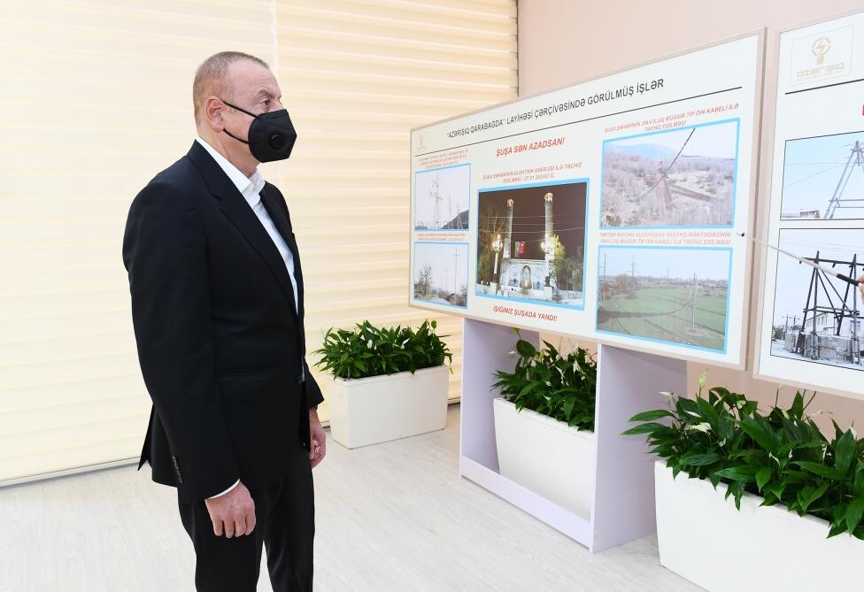 Президент Ильхам Алиев принял участие в открытии 110/35/10-киловольтной подстанции "Гарасу" в Гаджигабуле