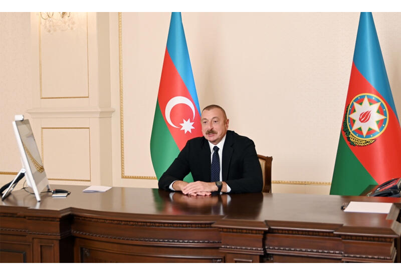 Состоялась встреча Президента Ильхама Алиева с президентом Всемирного экономического форума в формате видеоконференции