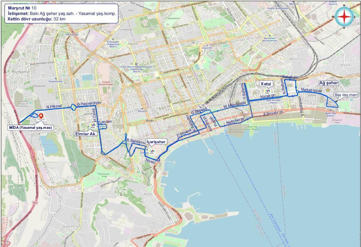 В Баку открывается новый автобусный маршрут
