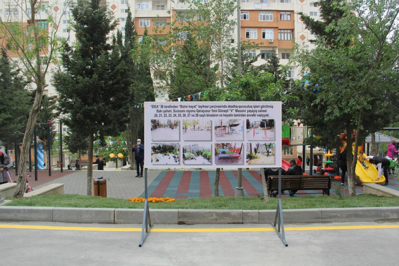 В Баку продолжается благоустройство дворов, нуждающихся в ремонте