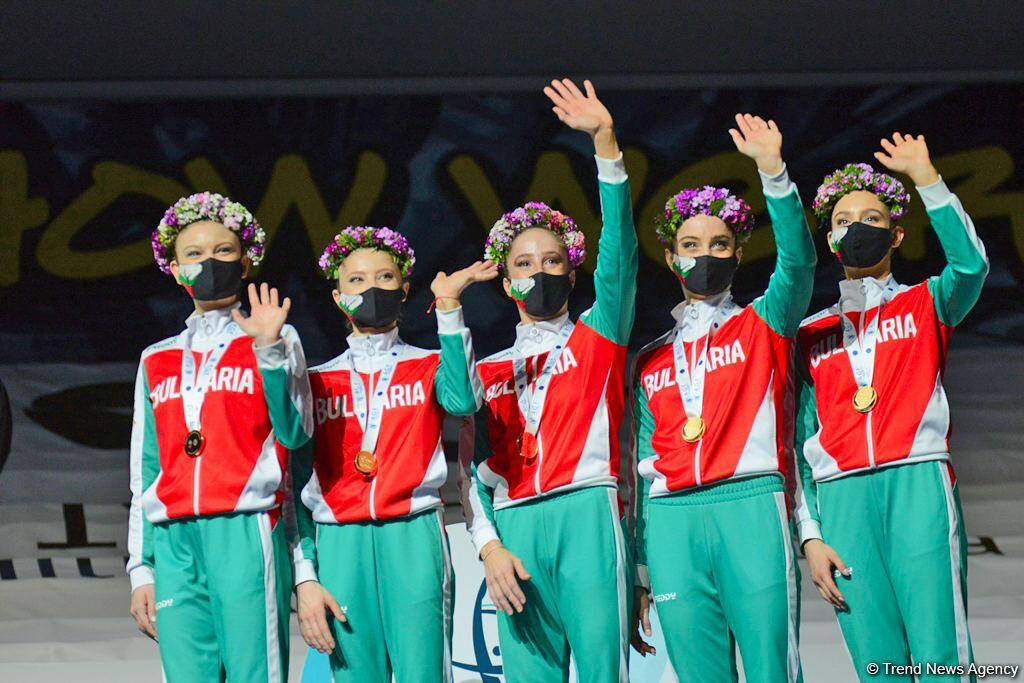 В Национальной арене гимнастики состоялась церемония награждения победителей и призеров Кубка мира в Баку