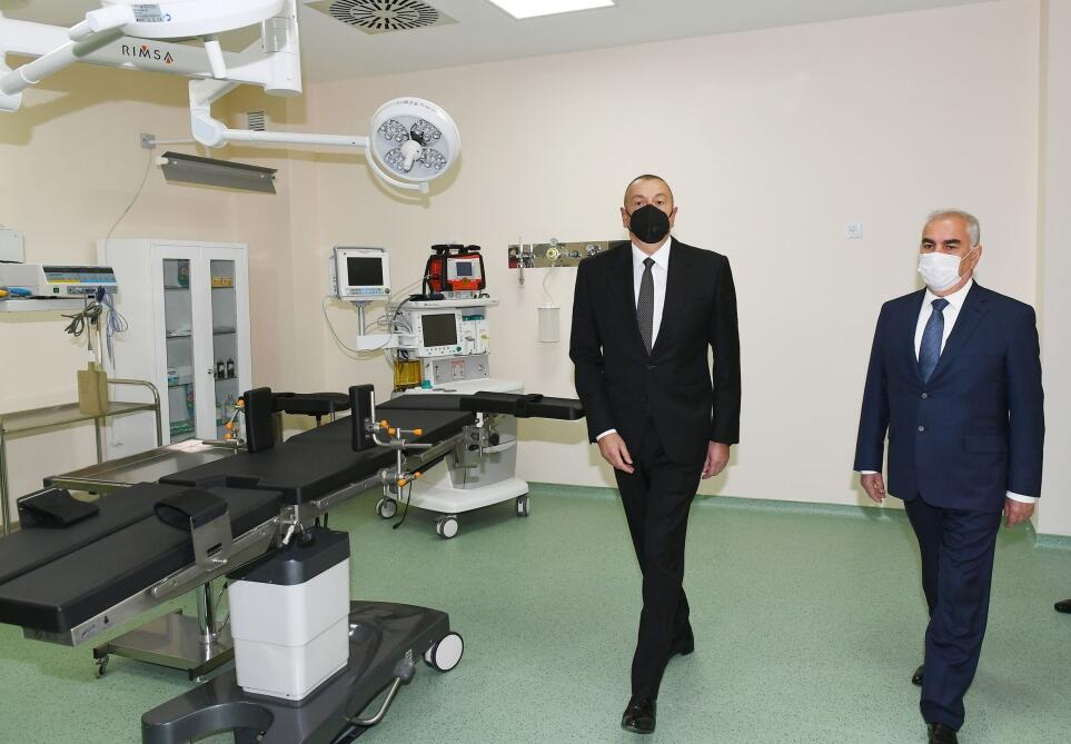 Prezident İlham Əliyev Naxçıvan Qarnizonu Mərkəzi Hospitalının açılışında iştirak edib