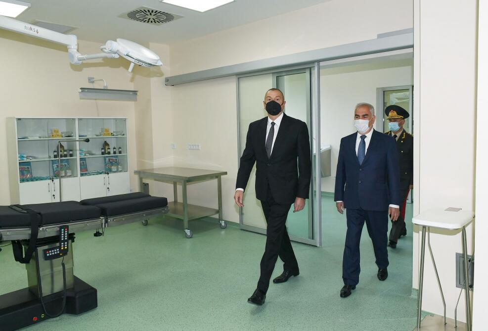 Prezident İlham Əliyev Naxçıvan Qarnizonu Mərkəzi Hospitalının açılışında iştirak edib