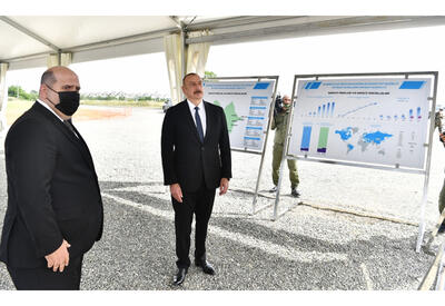 Президент Ильхам Алиев принял участие в церемонии закладки фундамента Агдамского промышленного парка - ФОТО - ВИДЕО