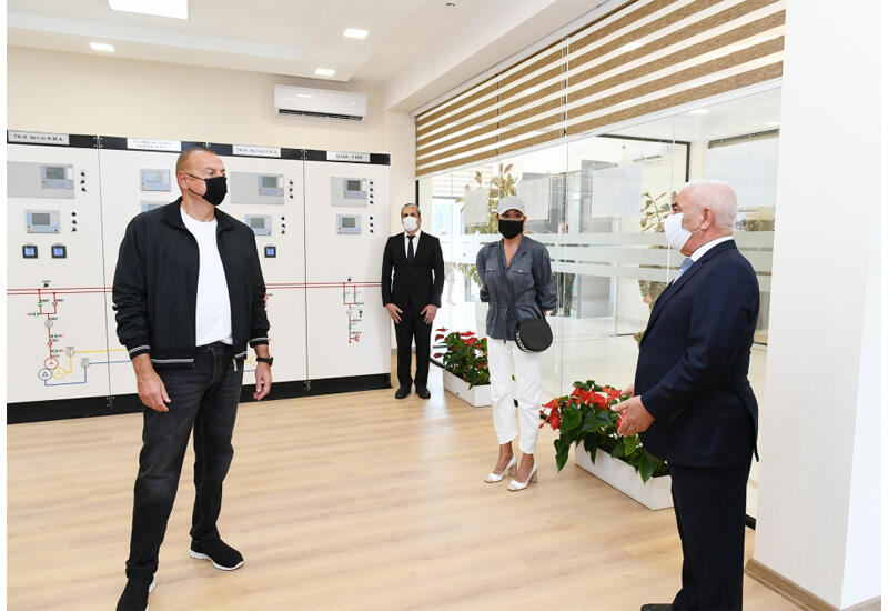 Президент Ильхам Алиев и Первая леди Мехрибан Алиева приняли участие в открытии новопостроенной подстанции "Физули"