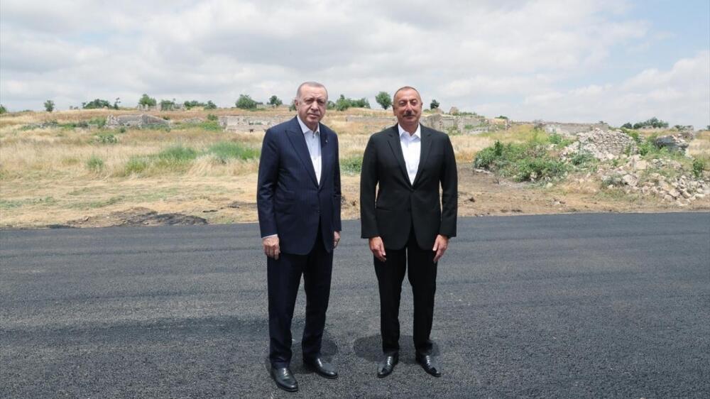 Президент Ильхам Алиев встретил Президента Турции Реджепа Тайипа Эрдогана в Физулинском районе