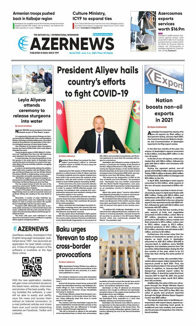 Печатная версия газеты Azernews будет издаваться в трех различных дизайнах