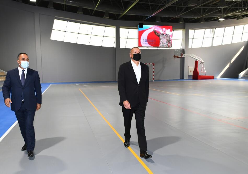 Президент Ильхам Алиев принял участие в открытии Геранбойского олимпийского спорткомплекса