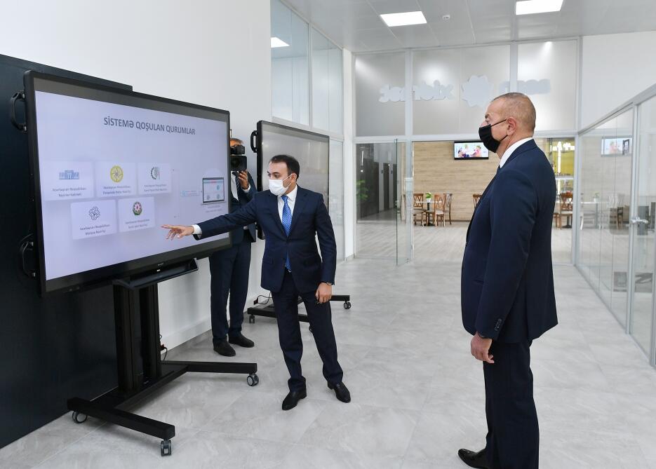 Президент Ильхам Алиев принял участие в открытии Центра ASAN xidmət №6 в Баку