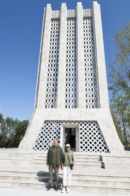 Президент Ильхам Алиев и Первая леди Мехрибан Алиева приняли участие в открытии после восстановления комплекса музея-мавзолея гениального азербайджанского поэта Моллы Панаха Вагифа