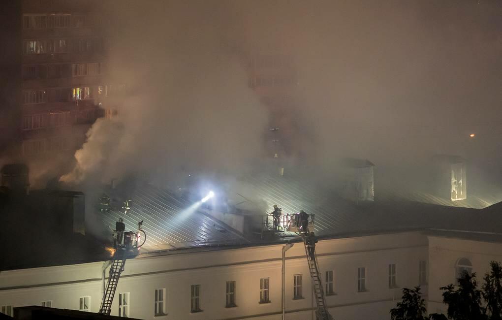 В общежитии Военного университета в Москве произошел пожар