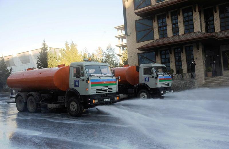 Bakı küçələrində növbəti dezinfeksiya aparılır