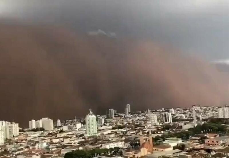 Бразильский город Сан-Паулу накрыла песчаная буря