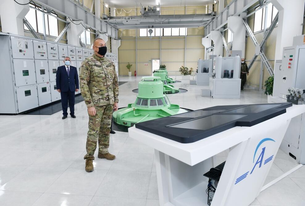 Президент Ильхам Алиев принял участие в открытии после реконструкции малых гидроэлектростанций «Суговушан-1» и «Суговушан-2»