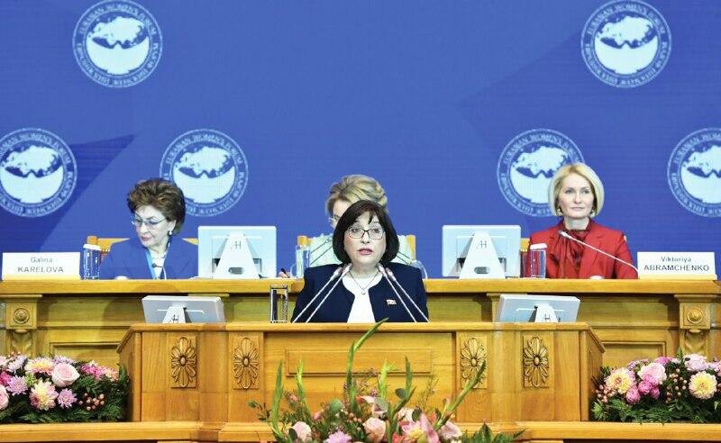 Сахиба Гафарова выступила на пленуме Третьего Евразийского женского форума
