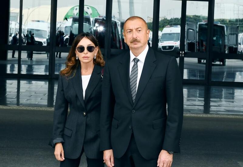 Президент Ильхам Алиев и Первая леди Мехрибан Алиева ознакомились с условиями, созданными в Губинском олимпийском спорткомплексе