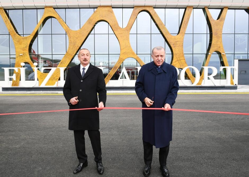 Президент Ильхам Алиев и Президент Реджеп Тайип Эрдоган приняли участие в церемонии открытия Физулинского международного аэропорта