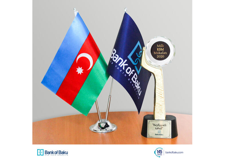Bank of Baku “Milli KSM Mükafatı 2020”nin qalibi oldu (R)