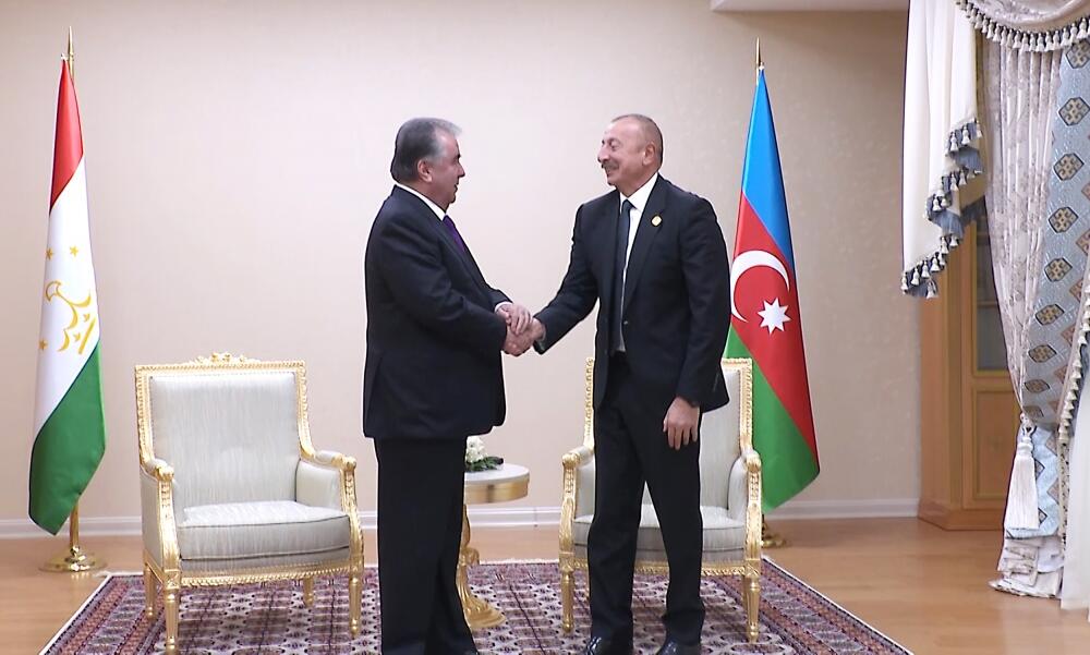 Состоялась встреча Президента Ильхама Алиева с Президентом Таджикистана Эмомали Рахмоном
