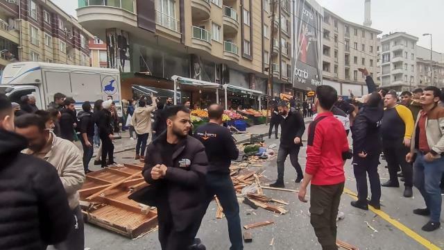 Новые кадры мощного урагана в Стамбуле