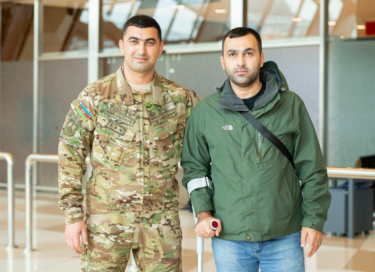 В Азербайджан после лечения в Турции вернулась еще одна группа участников войны