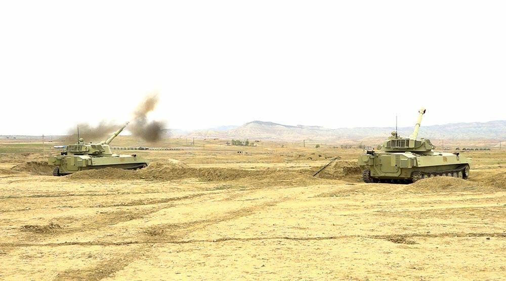 В Нахчыване проведены тактические учения минометных и артиллерийских подразделений