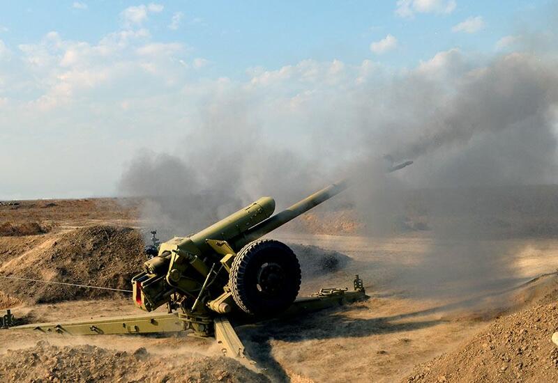 Азербайджанские артиллеристы провели учения с боевой стрельбой