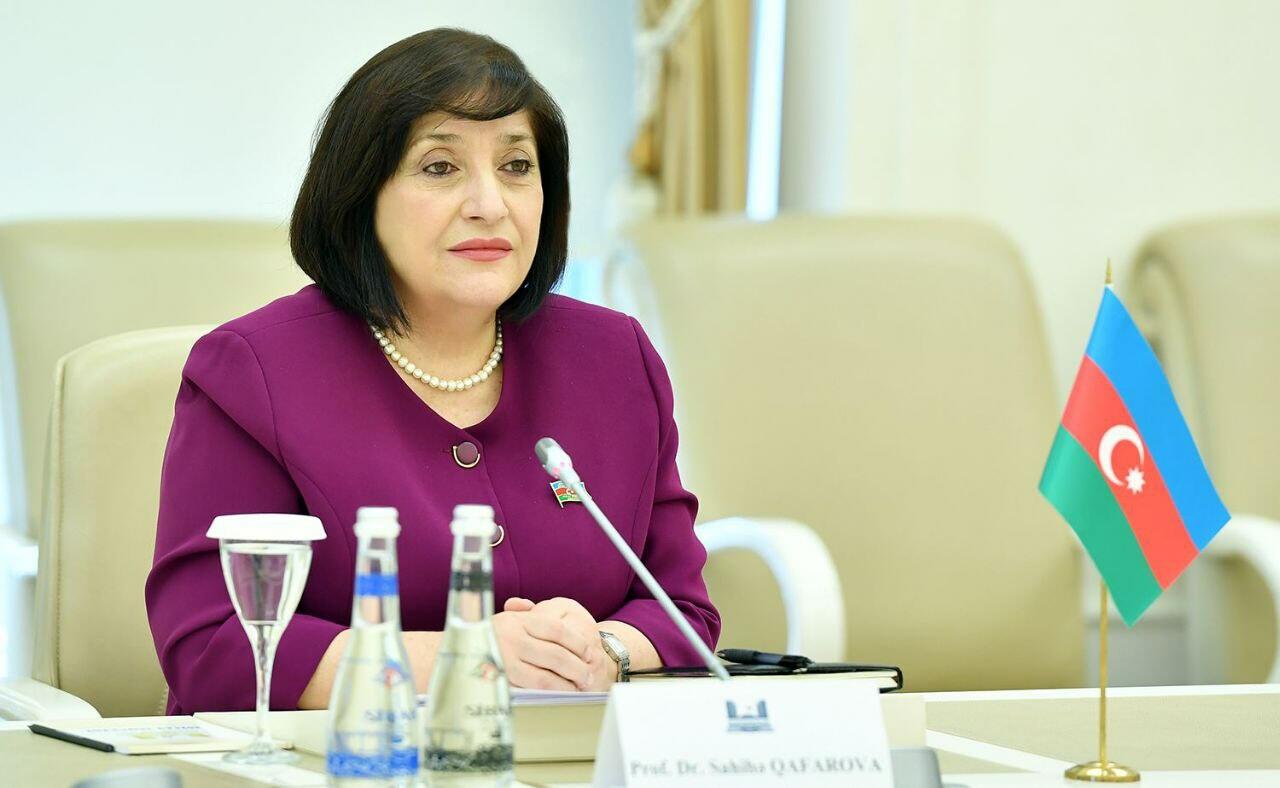 Сахиба Гафарова на переговорах с главой Секретариата Совета МПА СНГ