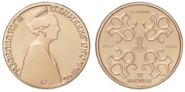 В Дании в честь 50-летия правления королевы выпустят памятные монеты