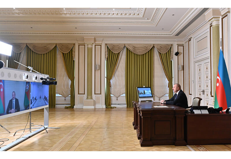 Состоялась встреча между Президентом Ильхамом Алиевым и председателем парламента Монтенегро Алексой Бечичем в видеоформате