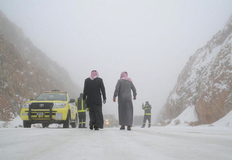 В Саудовской Аравии прошла снежная метель