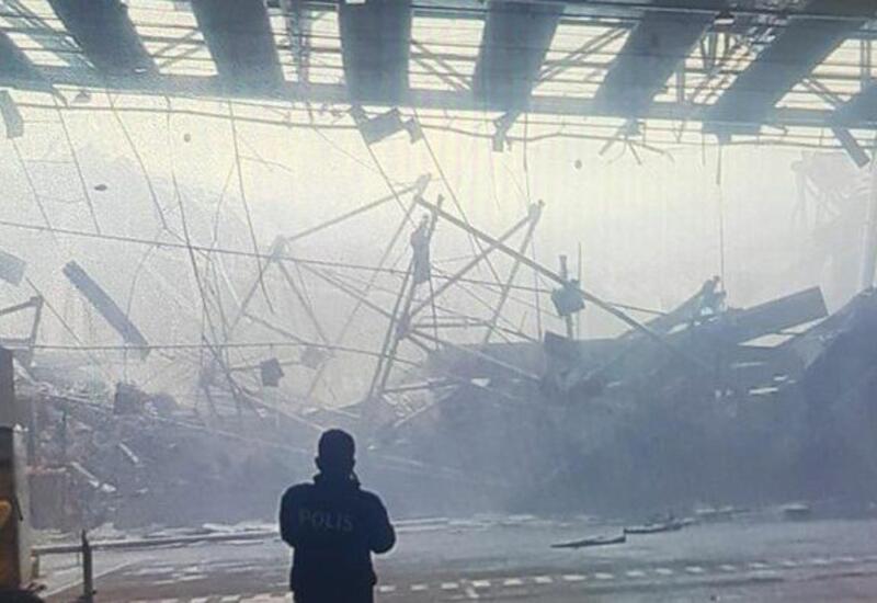 В Турции из-за снегопада обрушилась крыша грузового терминала аэропорта