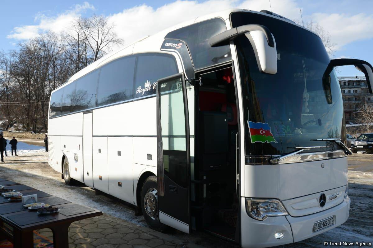 В Шушу прибыл первый рейсовый автобус из Баку
