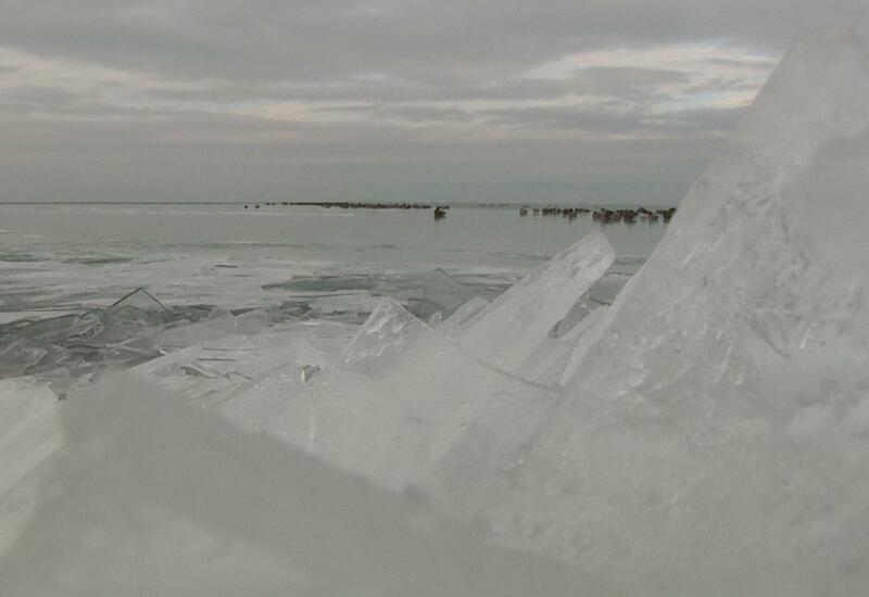 Озеро Балатон покрылось льдом