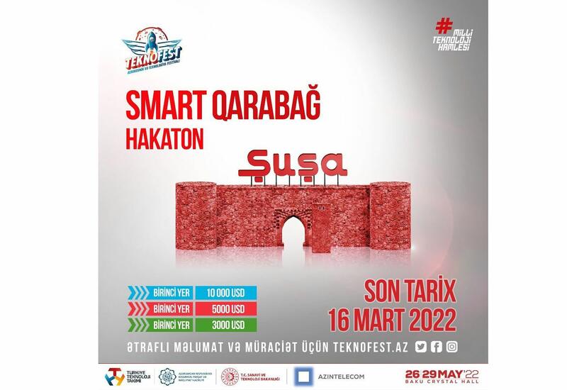 Принимайте участие в "Smart Qarabagh" хакатоне, воспользуйтесь шансом побороться за приз в $10 000!
