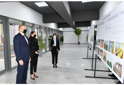 Президент Ильхам Алиев и Первая леди Мехрибан Алиева приняли участие в открытии нового Учебно-сервисного комплекса в поселке Бина - ФОТО - ВИДЕО