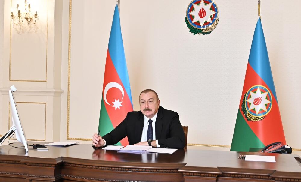 Состоялась встреча в видеоформате с участием Президента Ильхама Алиева, Президента Франции, президента Совета Европейского Союза и премьер-министра Армении