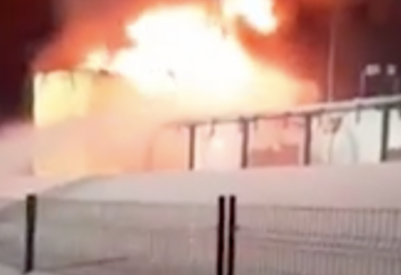 Видео пожара на нефтебазе