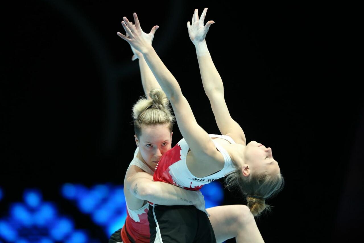 В Национальной арене гимнастики в Баку прошли подиумные тренировки участников Чемпионата мира по акробатической гимнастике