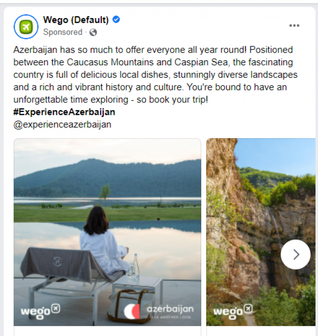 На платформе Wego стартовала новая онлайн-кампания Бюро по туризму Азербайджана