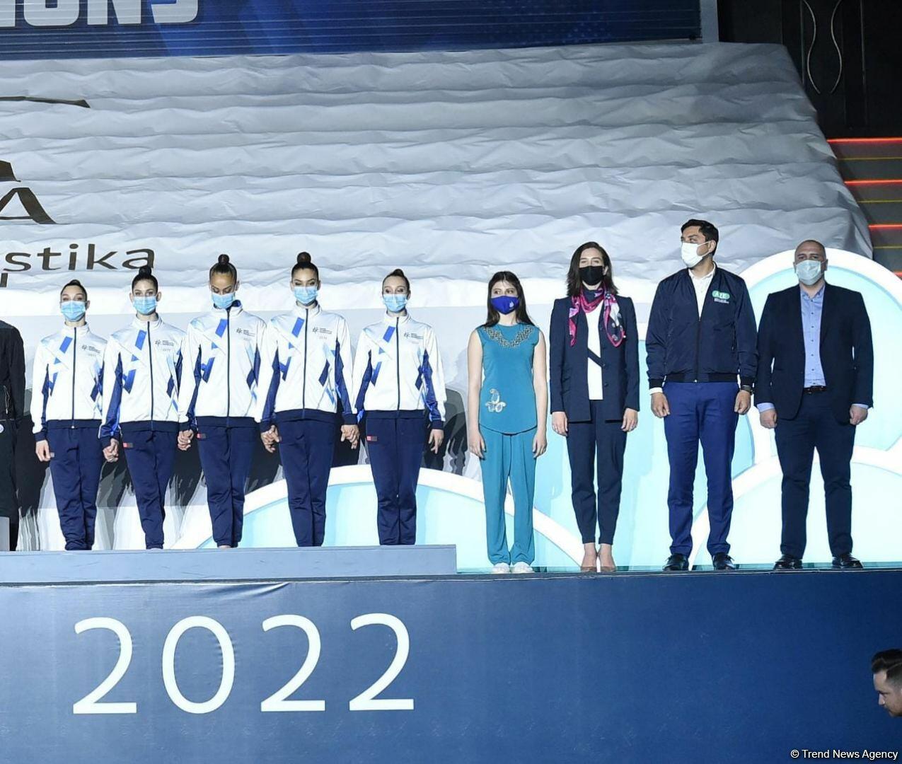 В Баку состоялась церемония награждения победителей Кубка мира FIG по художественной гимнастике в многоборье