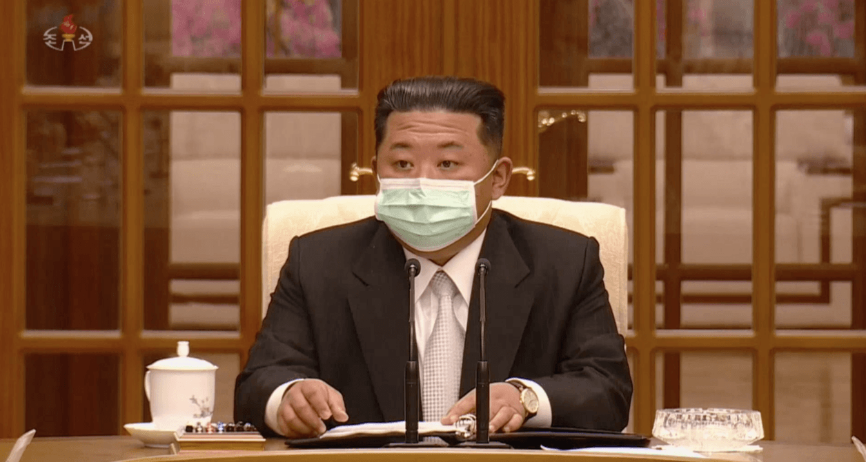 Ким Чен Ын впервые надел медицинскую маску