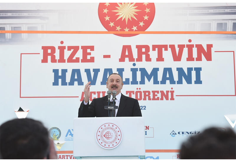 Жители Ризе с воодушевлением встретили выступление Президента Ильхама Алиева