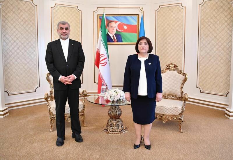Сахиба Гафарова на переговорах с зампредседателем парламента Ирана