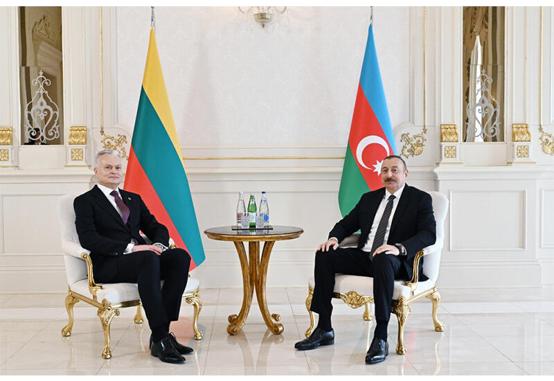 Состоялась встреча Президента Ильхама Алиева и Президента Литвы Гитанаса Науседы