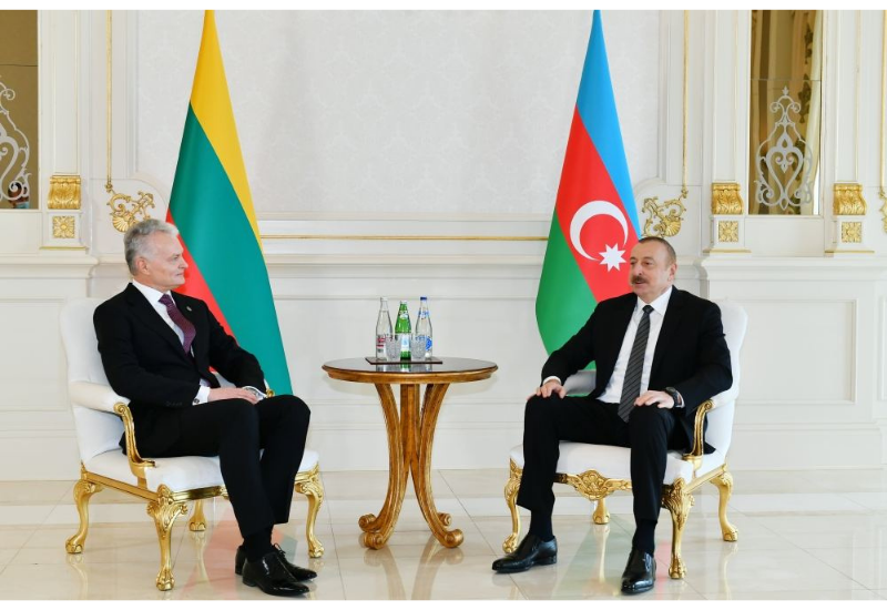 Президент Ильхам Алиев: Мы довольны уровнем нашего сотрудничества с Литвой