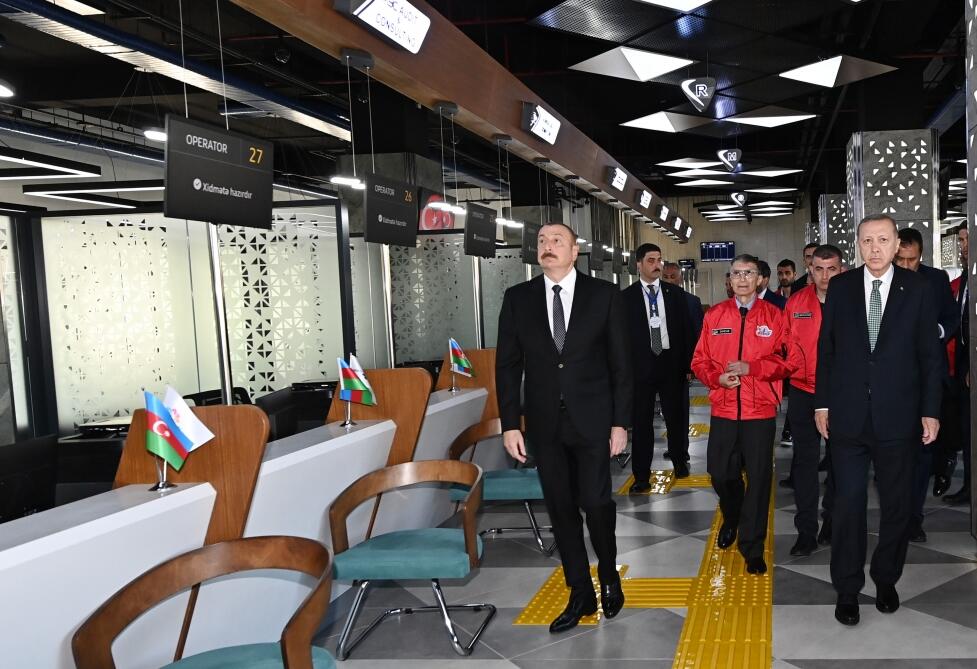 Президент Ильхам Алиев и Президент Реджеп Тайип Эрдоган приняли участие в открытии Бакинского центра ASAN xidmət номер 7 и центра Bilim Bakı