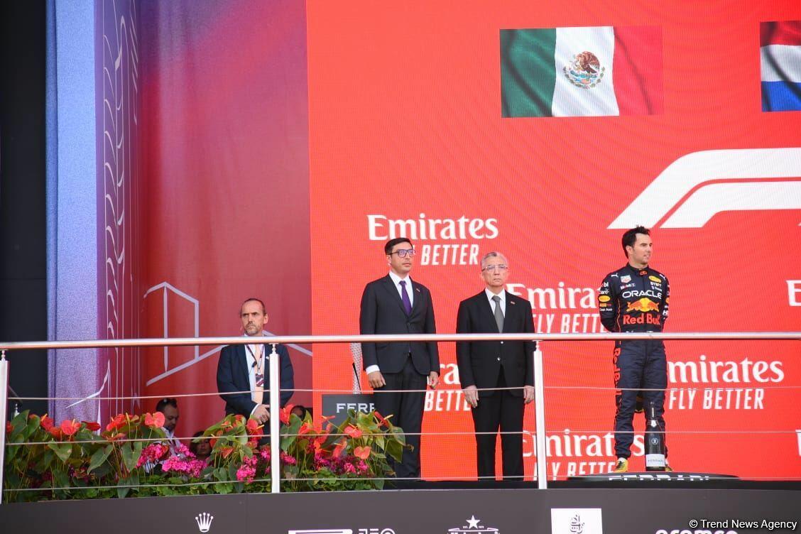 Состоялась церемония награждения победителей Гран-при Азербайджана "Формулы-1"