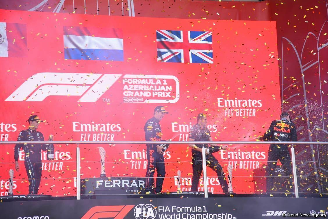Состоялась церемония награждения победителей Гран-при Азербайджана "Формулы-1"