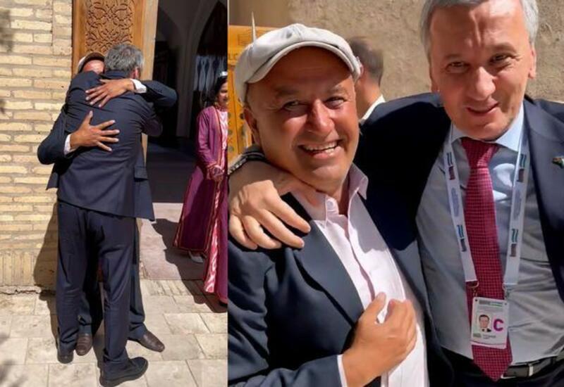 Азер Гасымов встретил своего сослуживца в Узбекистане